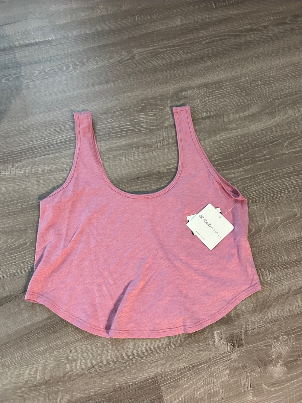 Beyond Yoga Heathered Rose Scoop Neck Tank